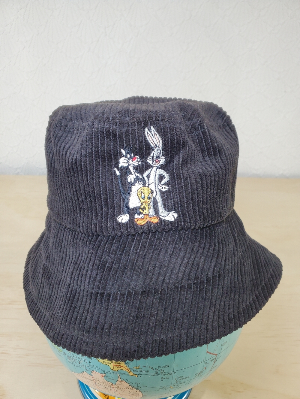 Warner Bros. Black Corduroy Bucket Hat